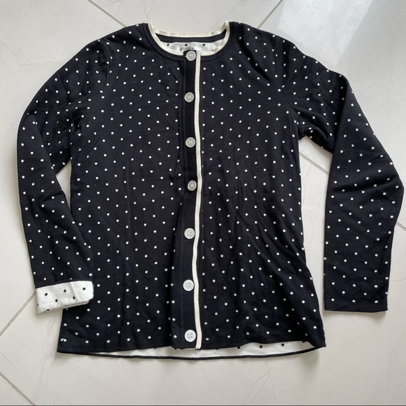 Liz Claiborne Black/White Polka Dot Cardigan - Picture 2 of 8